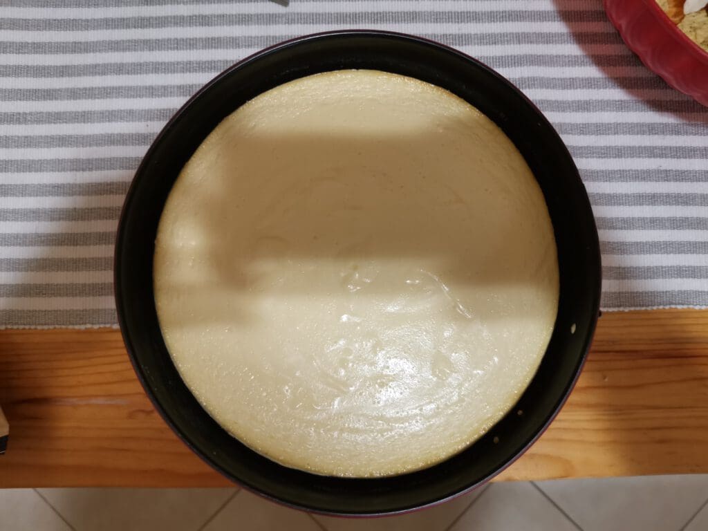 Sajttorta felülnézetből