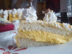 Kísérletünk eredménye : az ínycsiklandó madártej torta