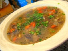 Gombaleves galuskával, ahogy a menzán is ettük