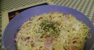 Tejszínes-sonkás spagetti, ha gyorsan szeretnél valami laktatót