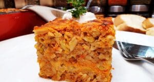 Sajtos rakott zöldbab sok-sok tejföllel