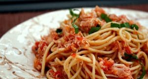 Paradicsomos-pestós spagetti