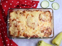 Rakott cukkini darált hússal és sok-sok sajttal