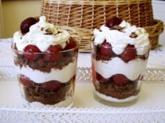 Fekete erdő pohárban, sütés nélkül