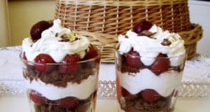 Fekete erdő pohárban, sütés nélkül