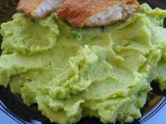 Hogy micsoda? Zöld színű krumplipüré?