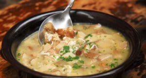 Laktató vargányaleves krumplival vargányaleves