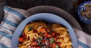 Sütőtökös-tejszínes spagetti sütőtökös spagetti