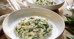 Tavaszi finomságok: krémes medvehagymás rizottó medvehagymás-rizottó