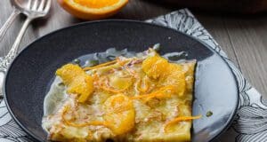 Eteti magát olyan finom a franciák narancsos palacsintája Crêpes Suzette