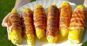 Baconbe tekert grillezett kukorica baconbe tekert grillezett kukorica