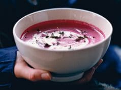 Melengető krémleves sült céklából sült cékla leves