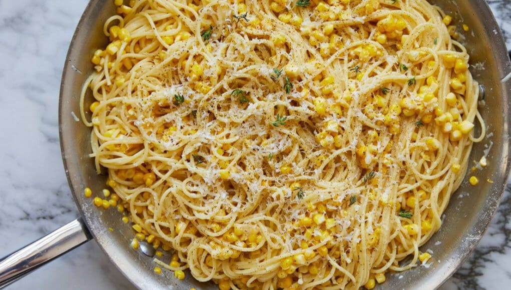 tejszínes kukoricás spagetti