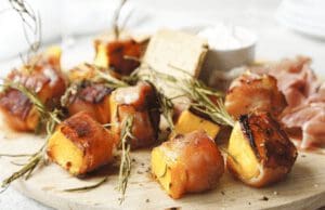 Bacon szalonnába tekert sütőtök baconbe tekert sütőtök