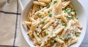 Tejszínes-zöldborsós tészta tejszínes zöldborsós tészta