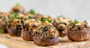 Lencsével töltött sült gomba lencsével töltött gomba