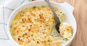 Sütőben sült krumplipüré sajttal dúsítva sütőben sült krumplipüré