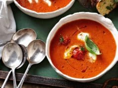 Krémes paradicsomleves sült paradicsomból paradicsomleves