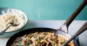 Tejfölös gombapörkölt gombapörkölt