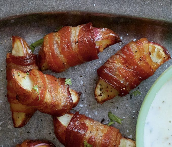 baconbe tekert krumpli