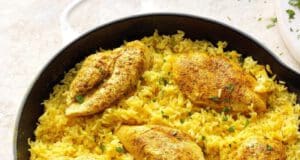 Napfényes rizses csirkemell Currys csirke recept