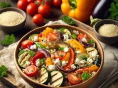 Grillezett zöldséges guinoa saláta recept Grillezett Zöldséges Quinoa Saláta