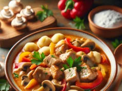 Bakonyi sertésragu receptje