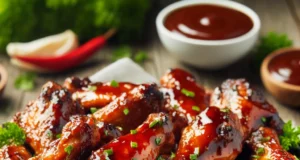 Grillezett barbecue csirkeszárnyak