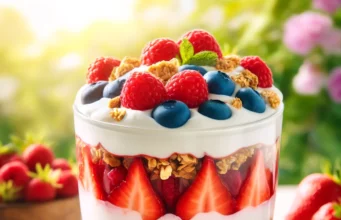 Nyári gyümölcsös joghurtparfé