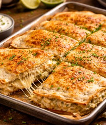 Tepsis quesadilla francia hagymás krémsajttal – a legjobb „bedobom és kész” vacsora