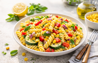 Friss kukoricás tésztasaláta – a tavaszi és kora nyári időszak kedvence