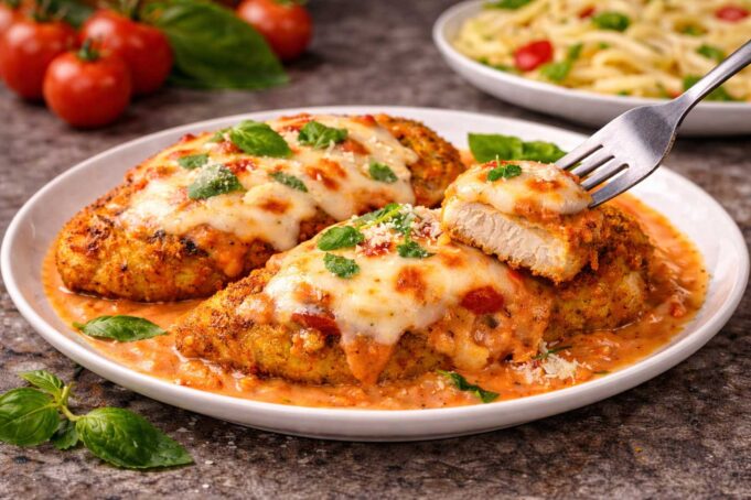 parmezános csirkemell vodka szósszal