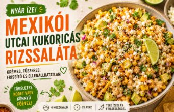 Mexikói street corn rizssaláta, ami olyan, mint egy nyári este valahol egy forró, zajos utcán