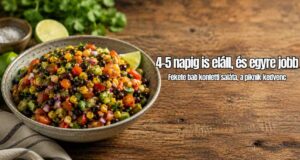 Fekete bab konfetti saláta: a színes, feltölthető piknik-kedvenc