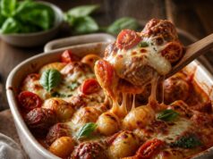 Sült gnocchi mini húsgombóccal: egytálas vacsora fél óra alatt, mosogatás nélkül Sült gnocchi mini húsgombóccal: egytálas vacsora fél óra alatt, mosogatás nélkül