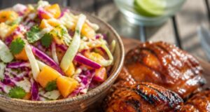 Mézes chipotle csirkecomb őszibarackos káposztasalátával: 50 perc, és kész a nyári vacsora Mézes chipotle csirkecomb őszibarackos káposztasalátával: 50 perc, és kész a nyári vacsora