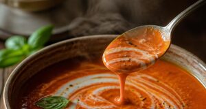 Sült pirospaprika-krémleves: mélyebb íz, mint a fehérgumis konzervverzió Sült pirospaprika-krémleves: mélyebb íz, mint a fehérgumis konzervverzió