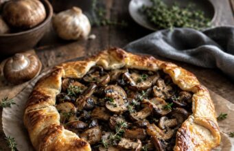 Gombás-ricottás galette: rusztikus pite ropogós tésztával Gombás-ricottás galette: rusztikus pite ropogós tésztával