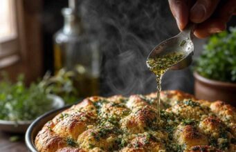 Fokhagymás téphető bucik dagasztás nélkül Fokhagymás téphető bucik dagasztás nélkül