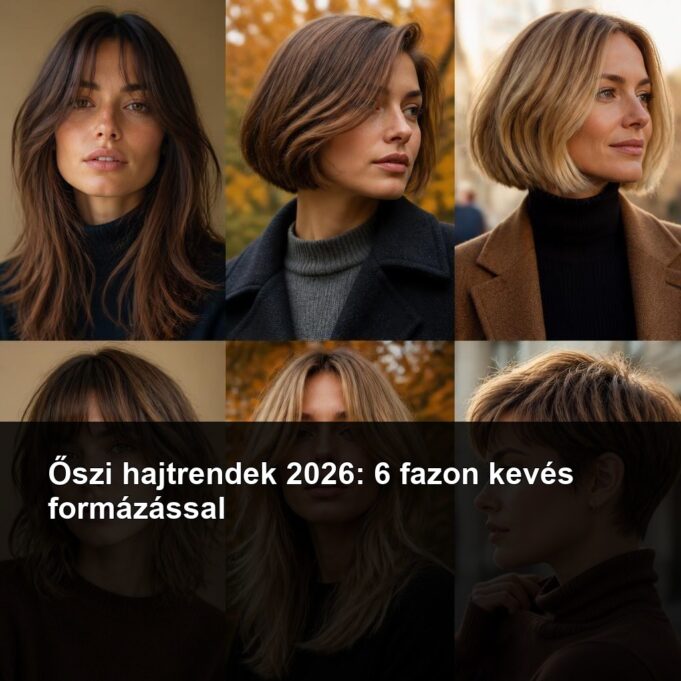 Őszi hajtrendek 2026: 6 fazon kevés formázással