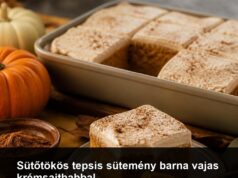 Sütőtökös tepsis sütemény barna vajas krémsajthabbal Sütőtökös tepsis sütemény barna vajas krémsajthabbal