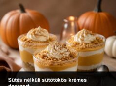 Sütés nélküli sütőtökös krémes desszert Sütés nélküli sütőtökös krémes desszert