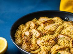 Citromos orzotto sült csirkecombbal Citromos orzotto sült csirkecombbal