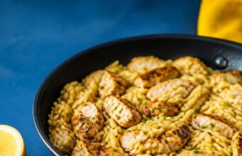 Citromos orzotto sült csirkecombbal Citromos orzotto sült csirkecombbal