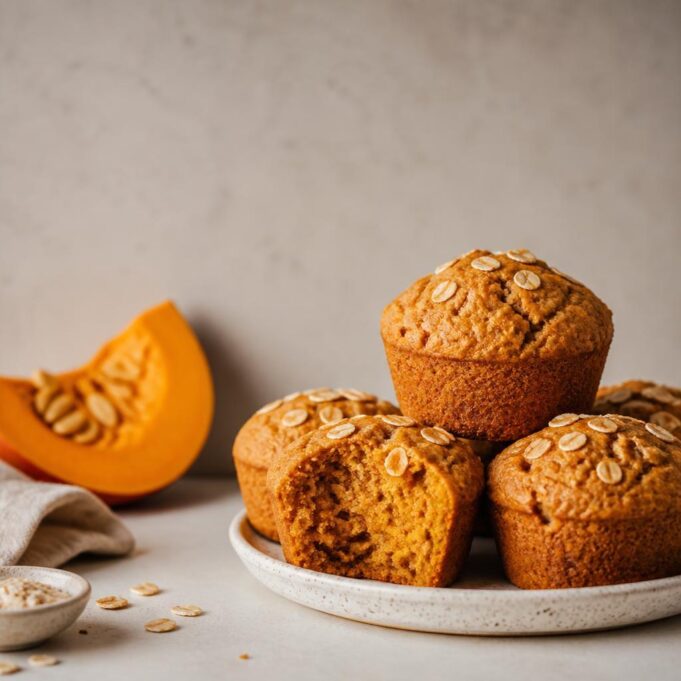 Sütőtökös proteinmuffin: puha reggeli zabpehellyel