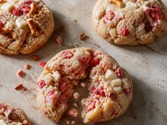 Epres-pereces keksz fehér csokoládéval Epres-pereces keksz fehér csokoládéval