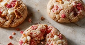 Epres-pereces keksz fehér csokoládéval Epres-pereces keksz fehér csokoládéval