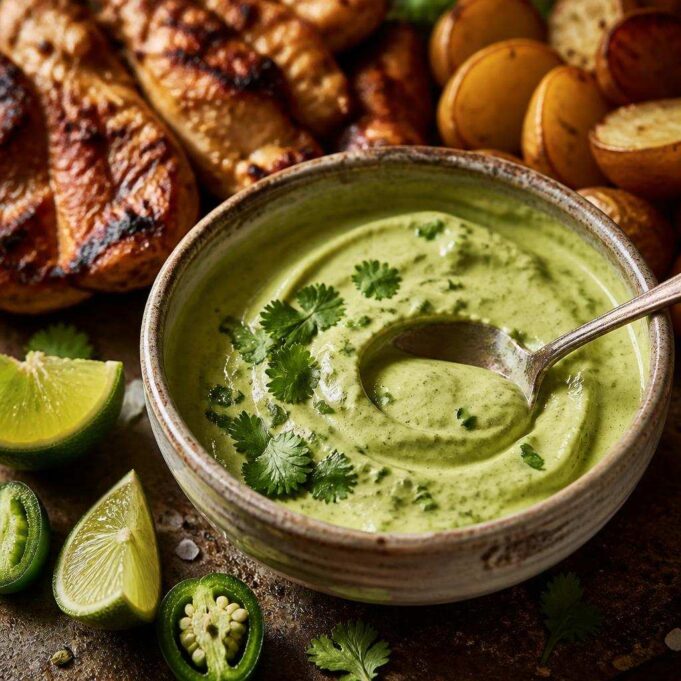 Aji verde: perui zöld szósz korianderrel és jalapeñóval