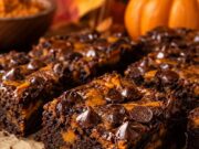 Lisztmentes sütőtökös brownie csokoládéval Lisztmentes sütőtökös brownie csokoládéval