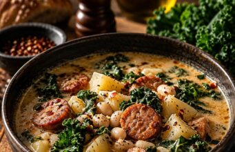 Zuppa Toscana: krémes olasz leves kolbásszal és kellel Zuppa Toscana: krémes olasz leves kolbásszal és kellel